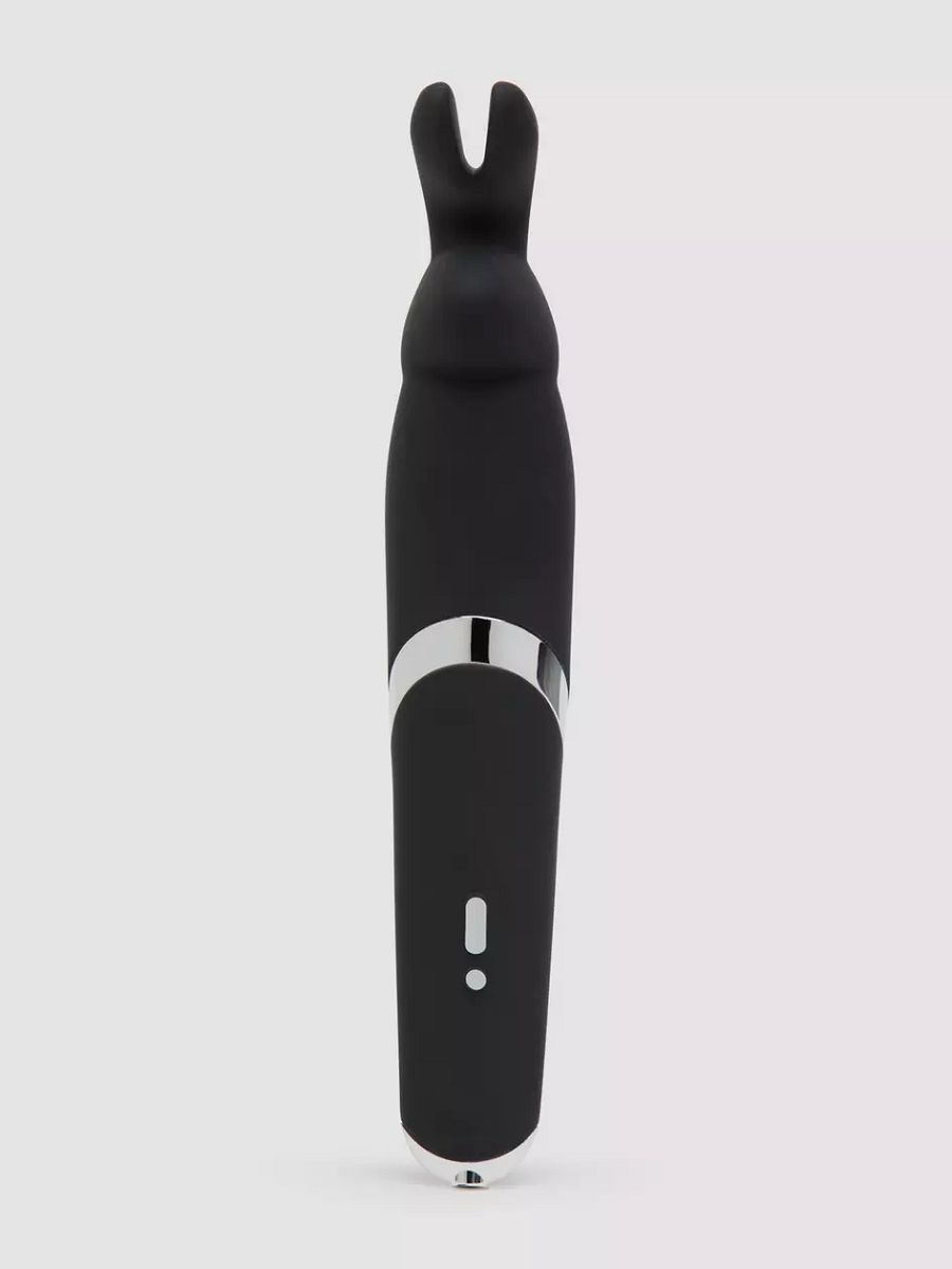 Черный вибратор Rabbit Rechargeable Wand Vibrator - 26,7 см. 4