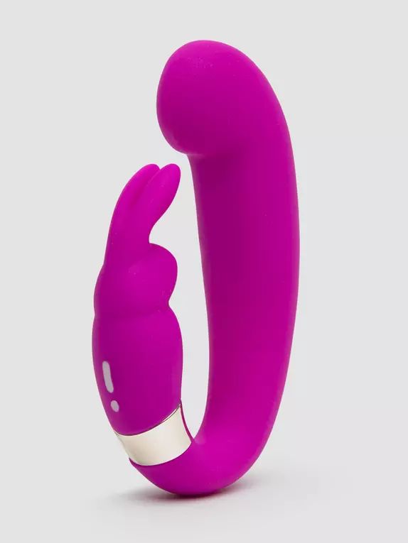 Лиловый вибратор Mini G-Spot Curve Vibe с клиторальным зайчиком 2
