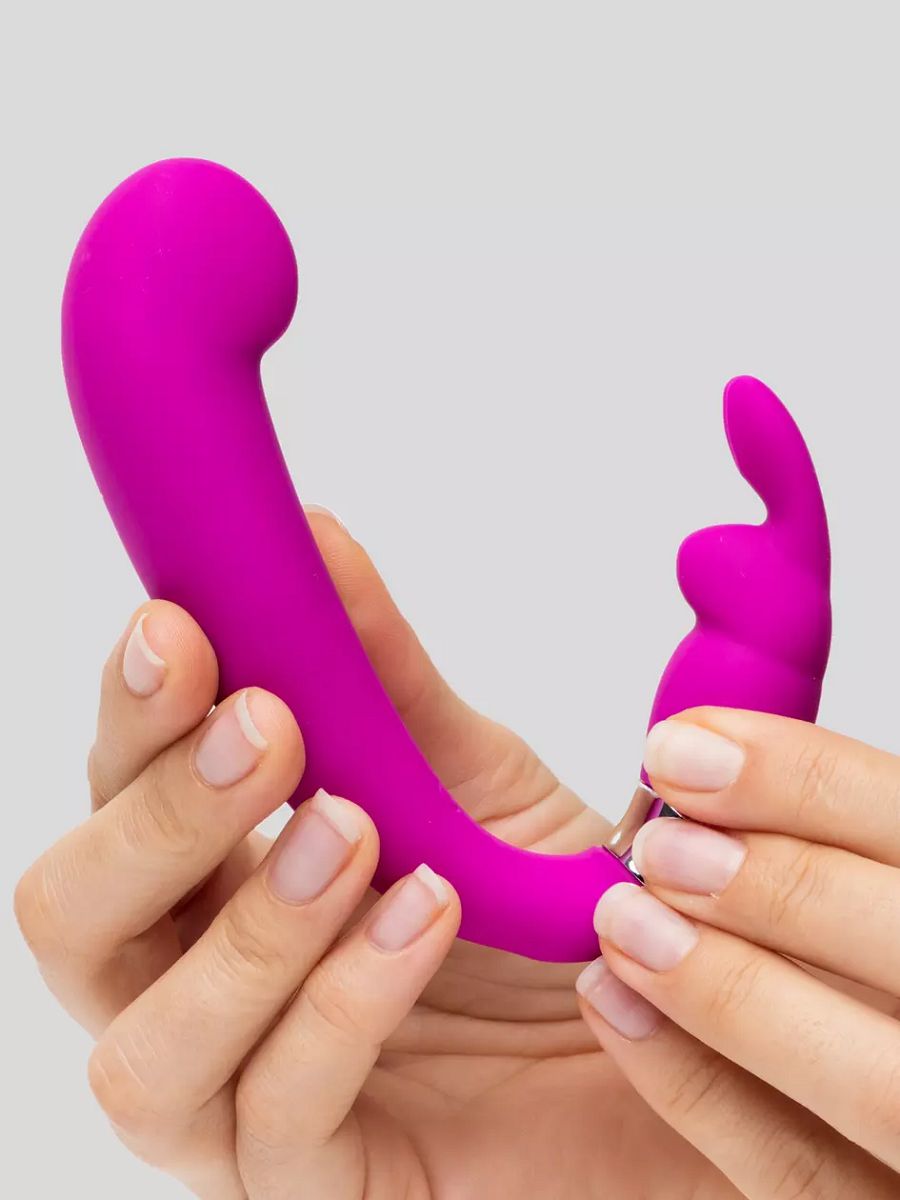 Лиловый вибратор Mini G-Spot Curve Vibe с клиторальным зайчиком 6