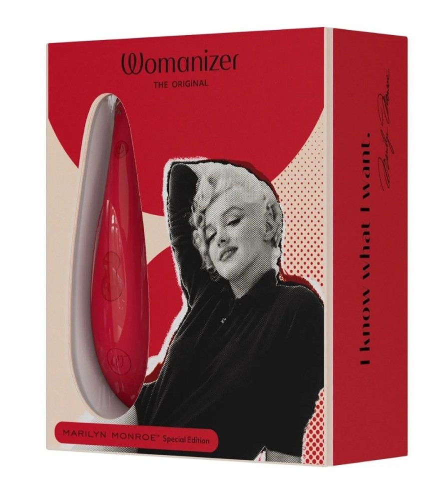 Красный бесконтактный клиторальный стимулятор Womanizer Marilyn Monroe Special Edition 3