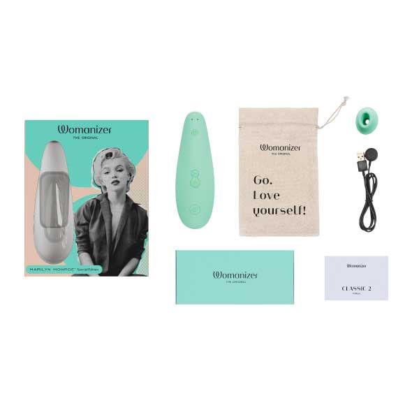 Мятный бесконтактный клиторальный стимулятор Womanizer Marilyn Monroe Special Edition 2