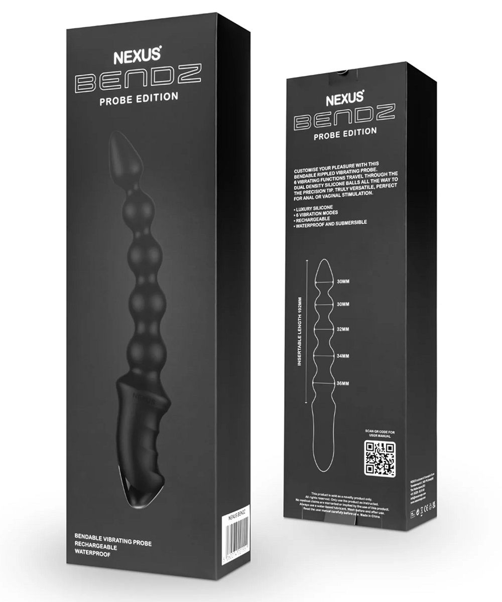 Черный гибкий вибростимулятор Nexus Bendz - 29,2 см. 3