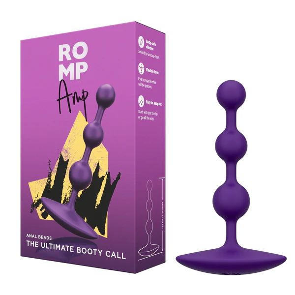 Фиолетовая анальная цепочка Romp Amp - 13,5 см. 2