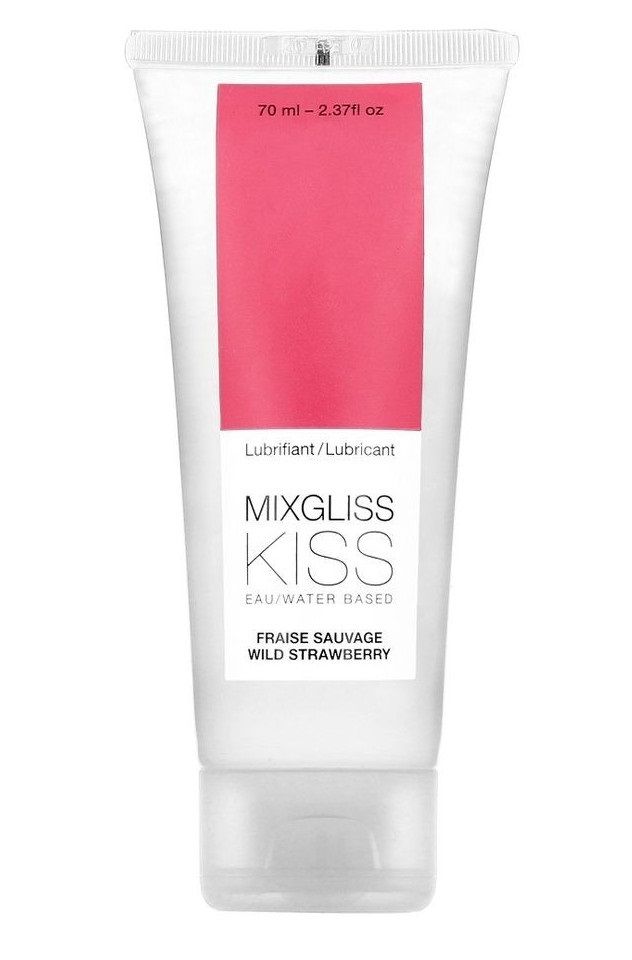 Смазка на водной основе Mixgliss Kiss с ароматом земляники - 70 мл. 1
