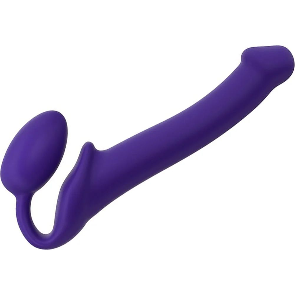 Фиолетовый безремневой страпон Silicone Bendable Strap-On - size M 1