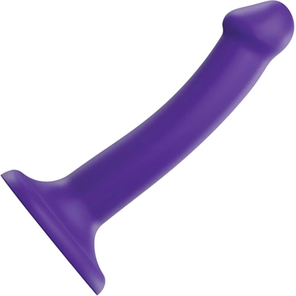 Фиолетовый фаллоимитатор-насадка Strap-On-Me Dildo Dual Density size S - 17 см. 1