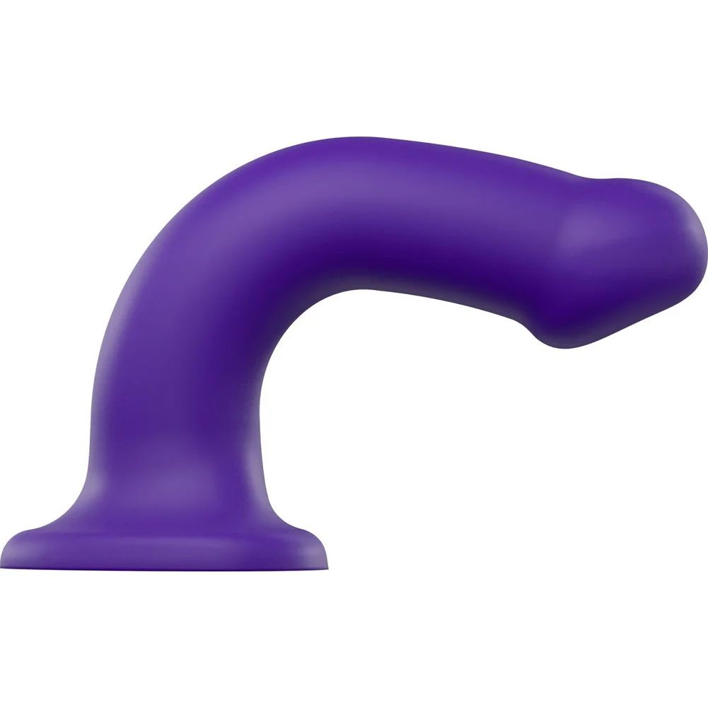 Фиолетовый фаллоимитатор-насадка Strap-On-Me Dildo Dual Density size L - 19 см. 2