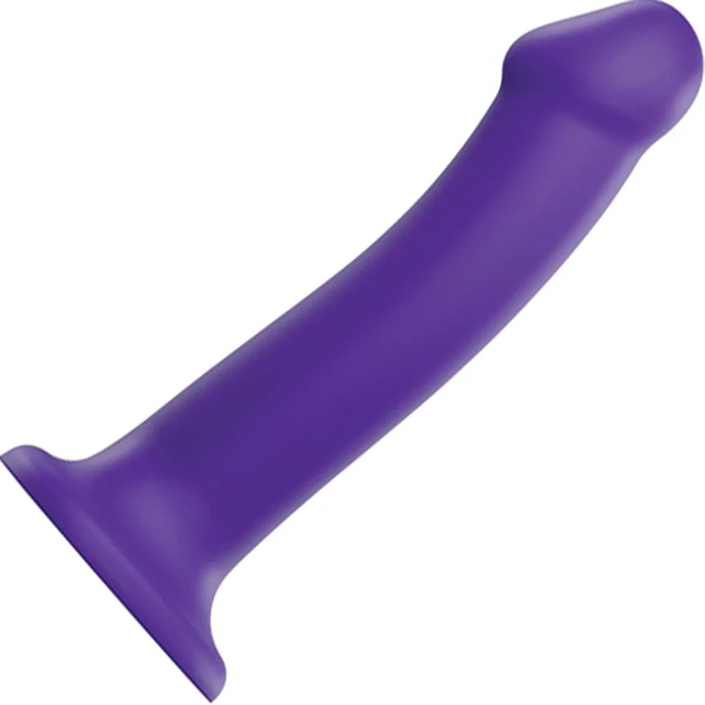 Фиолетовый фаллоимитатор-насадка Strap-On-Me Dildo Dual Density size L - 19 см. 1