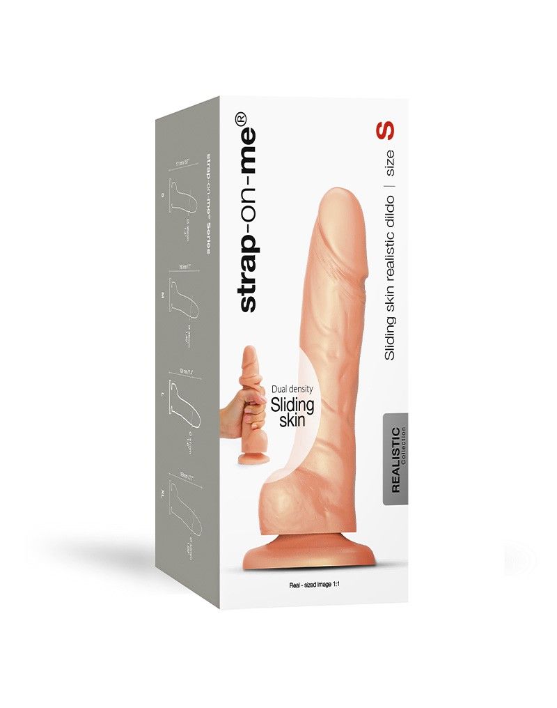 Телесный фаллоимитатор Strap-On-Me Sliding Skin Realistic Dildo size S 3