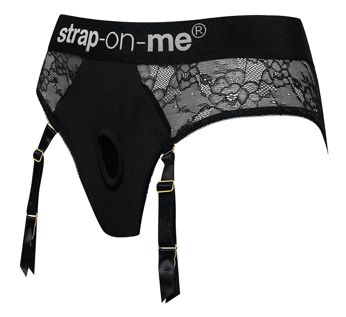 Черные трусики для насадок Diva Lingerie Harness - size M 2