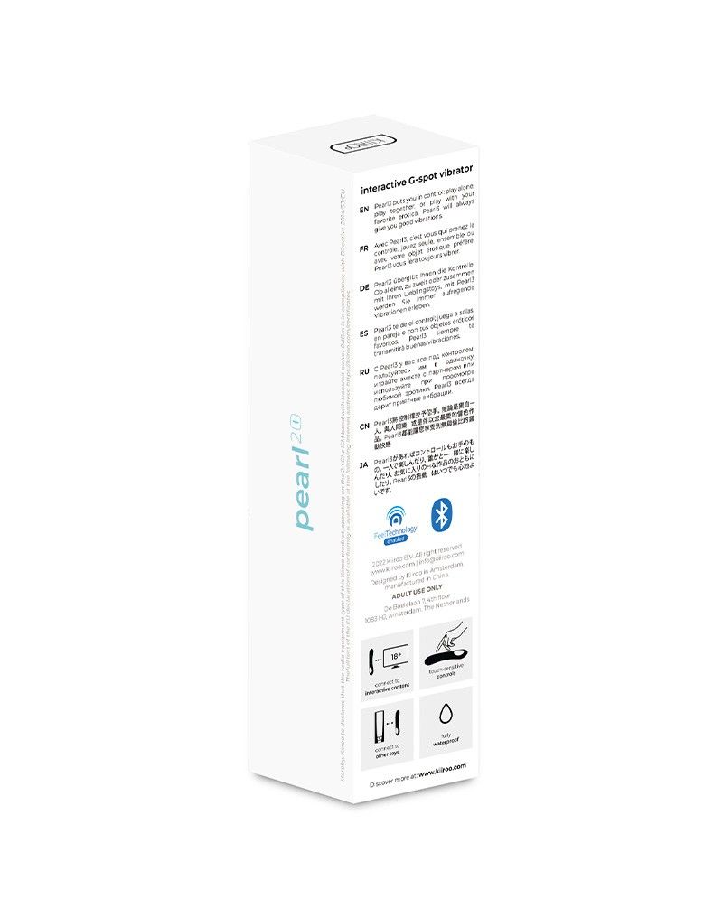 Голубой интерактивный вибратор Pearl2+ - 20 см. 5