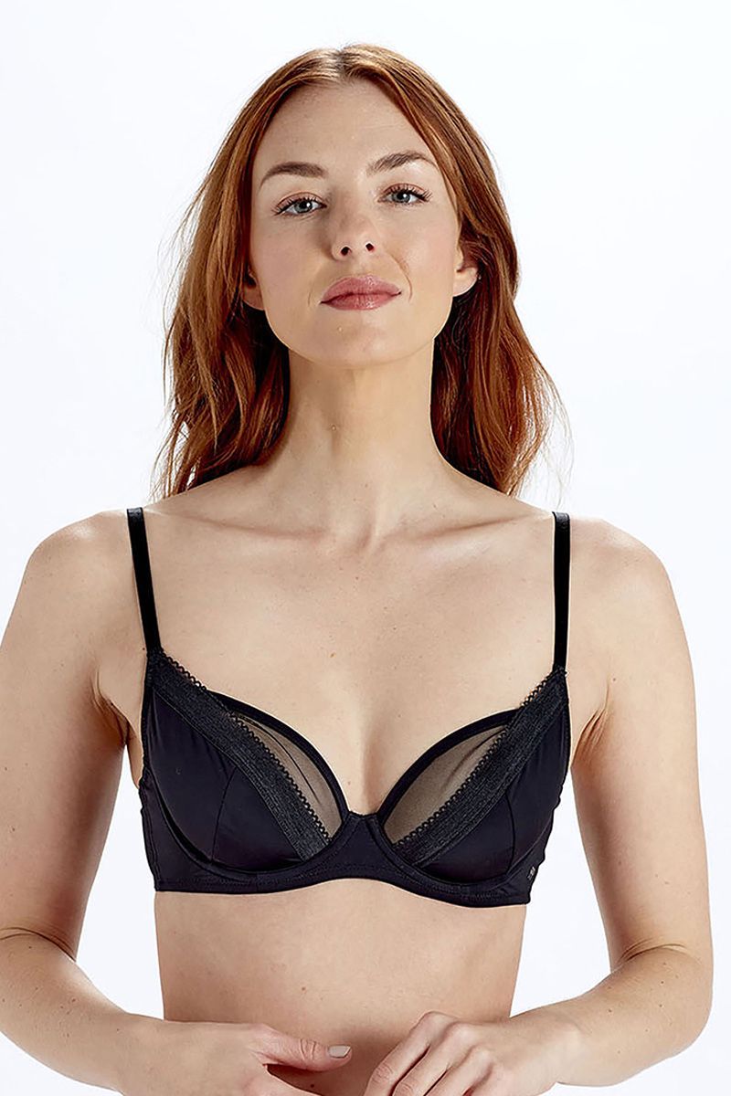 Элегантный тончайший бюстгальтер с чашками на косточках 7