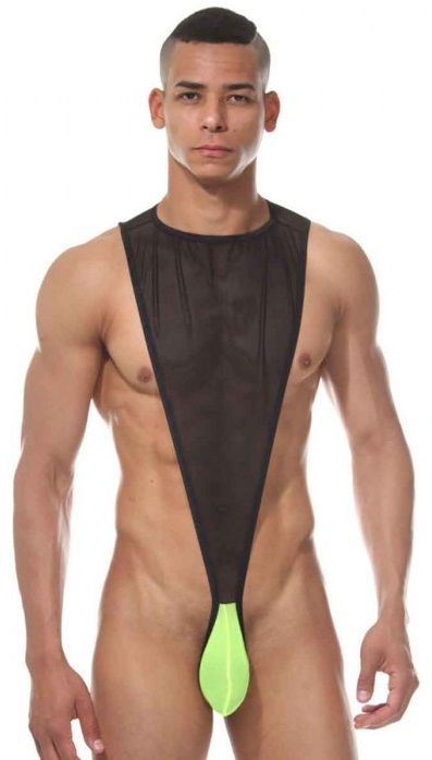 Мужское боди с контрастной вставкой 1