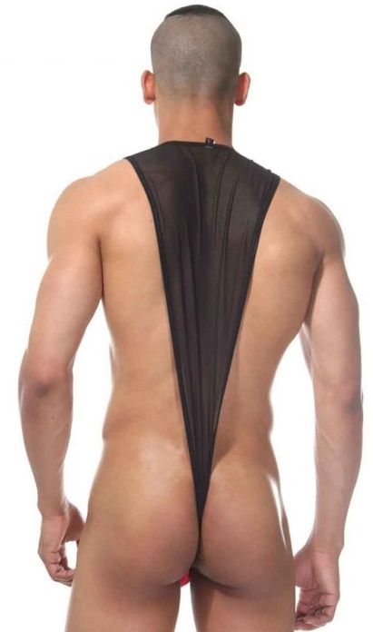 Оригинальное мужское боди с контрастной вставкой 2