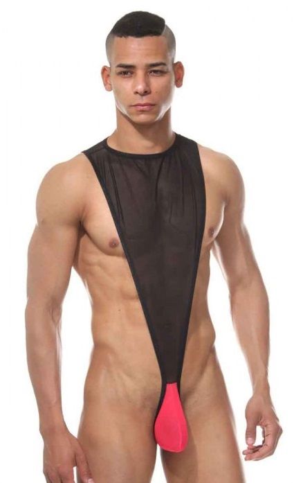 Мужское боди с контрастным гульфиком 1