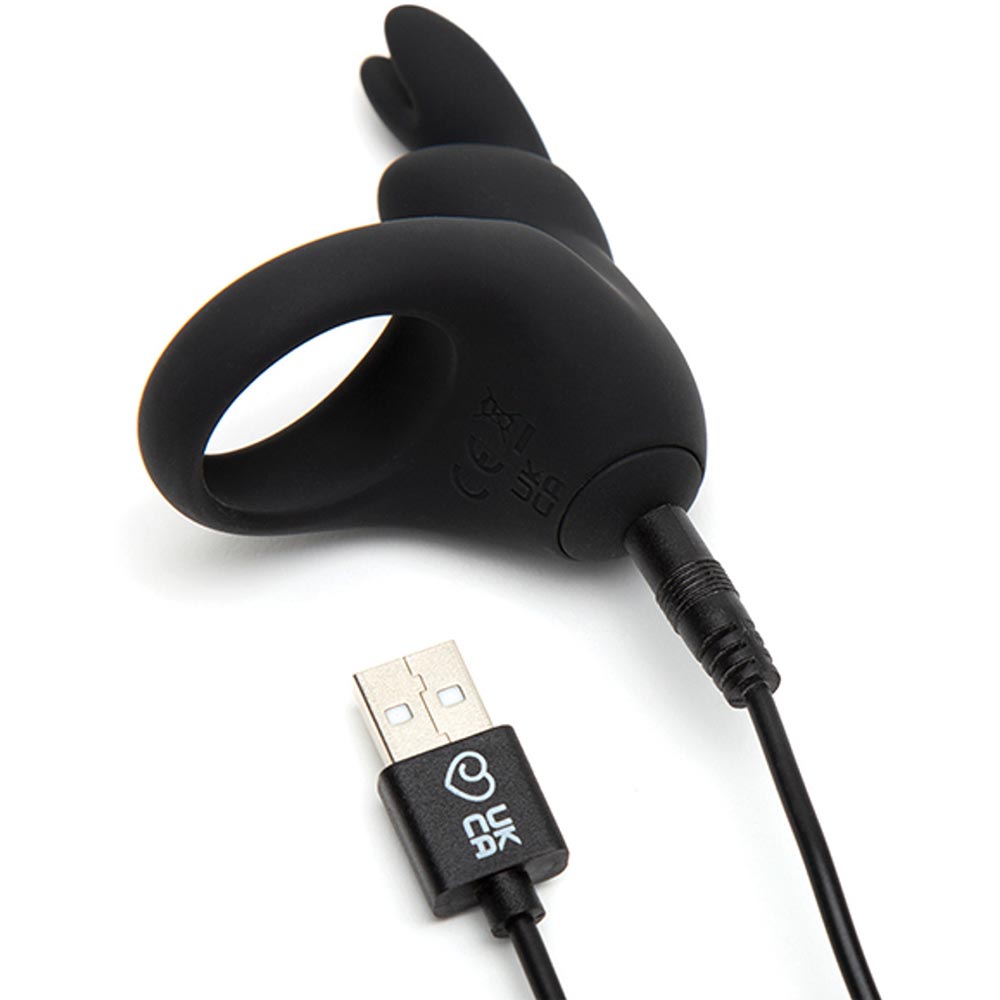 Черное эрекционное виброкольцо Happy Rabbit Rechargeable Rabbit Cock Ring 3