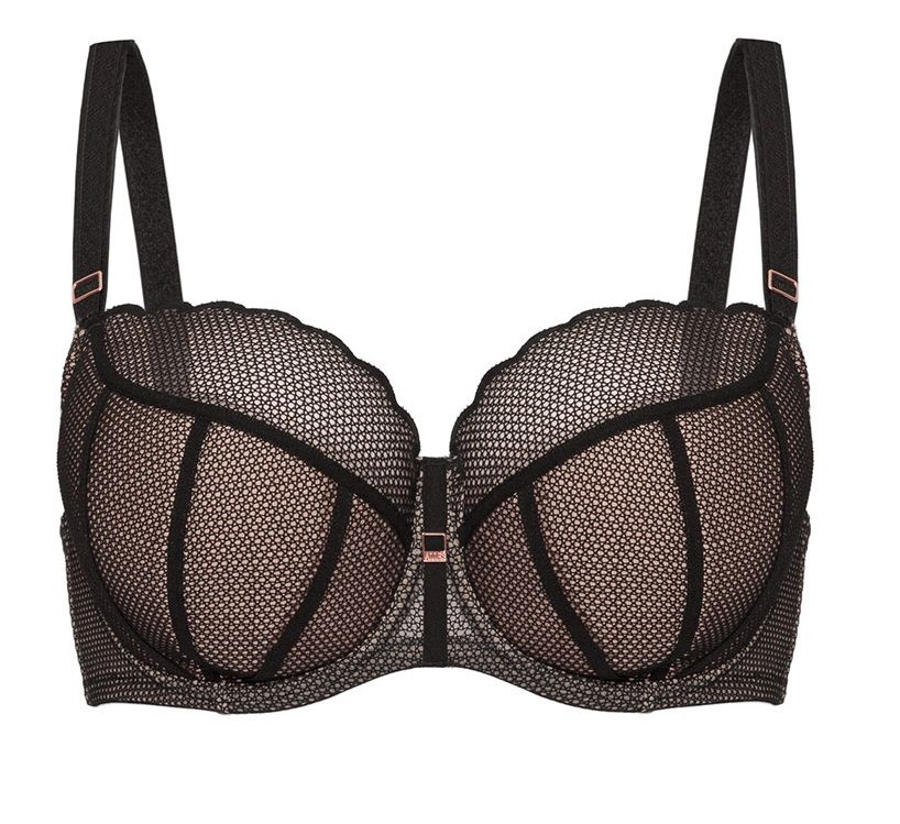 Черный бюстгальтер Chita с чашкой +size на поролоне 4