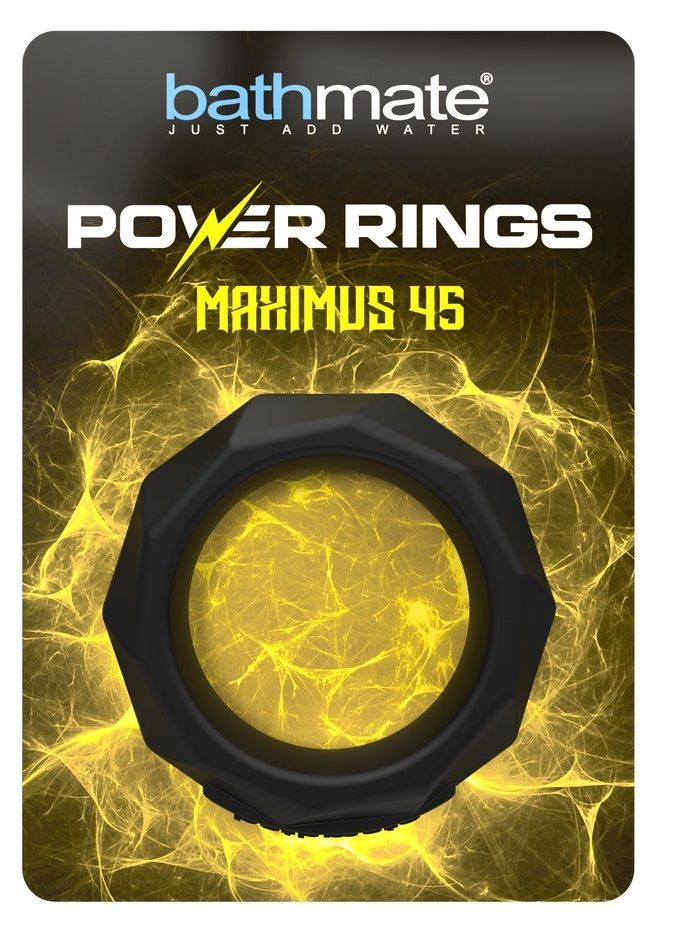 Черное эрекционное кольцо Maximus 45 3