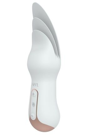 Белый вибратор с тремя лепестками Kissin 1