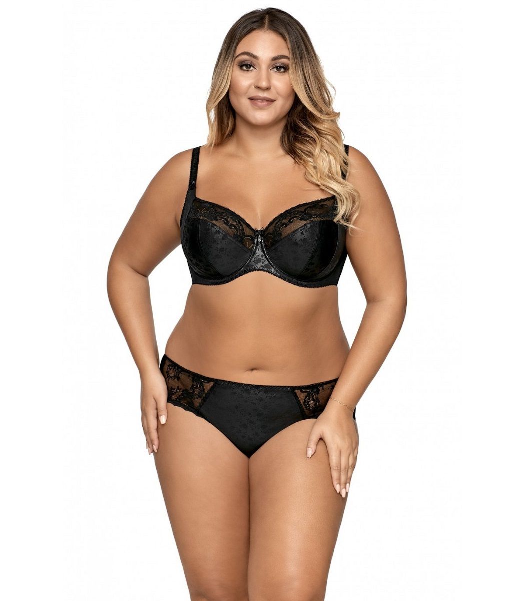 Бюстгальтер plus size с мягкими чашками с цветочным орнаментом 7