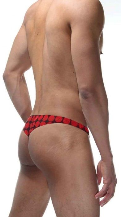 Мужские трусы-тонга в крупный горох 2