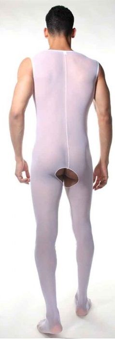 Полупрозрачное мужское боди на все тело 2