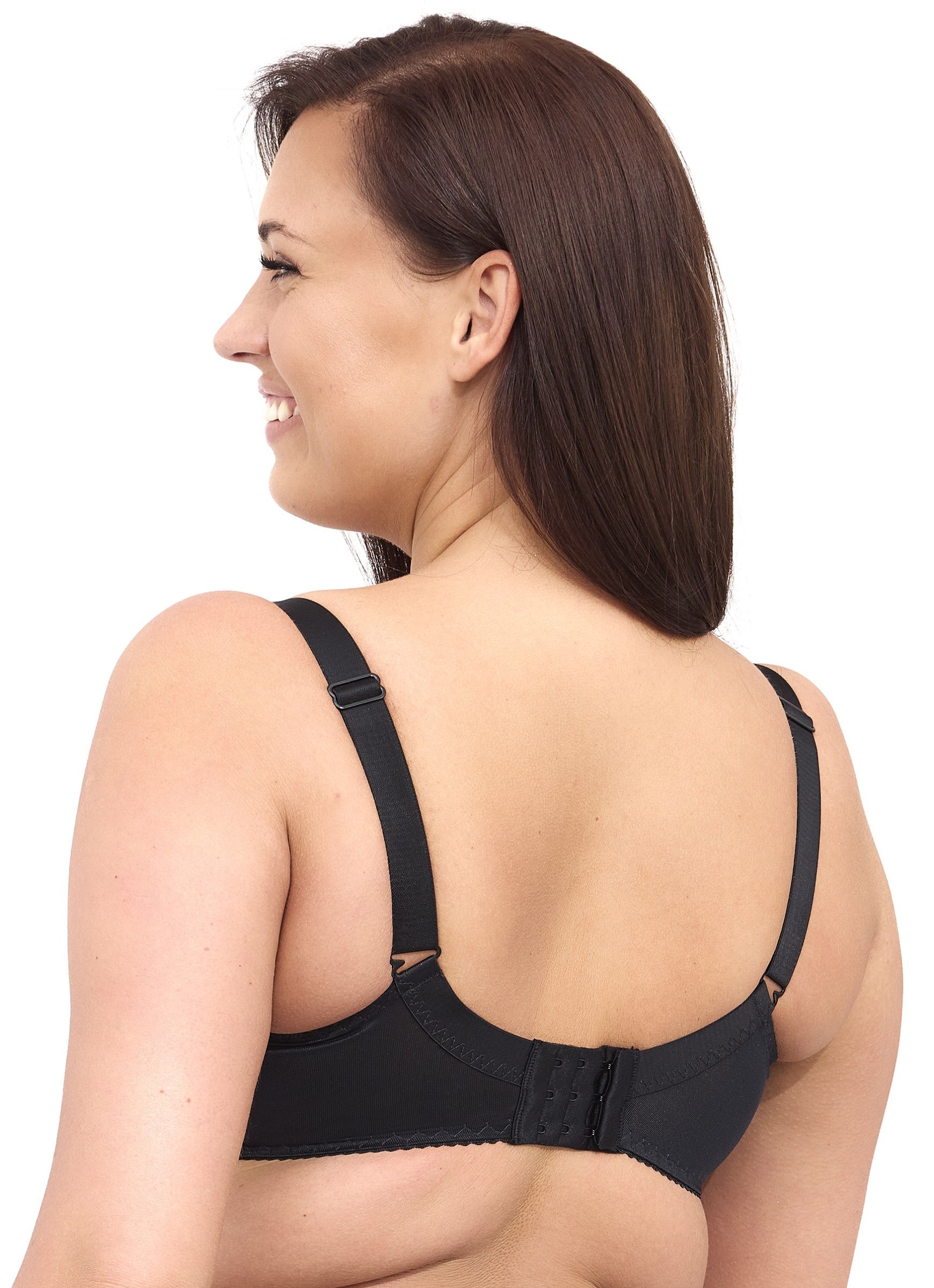 Бюстгальтер на косточках с чашками plus size из микрофибры и сетки 2