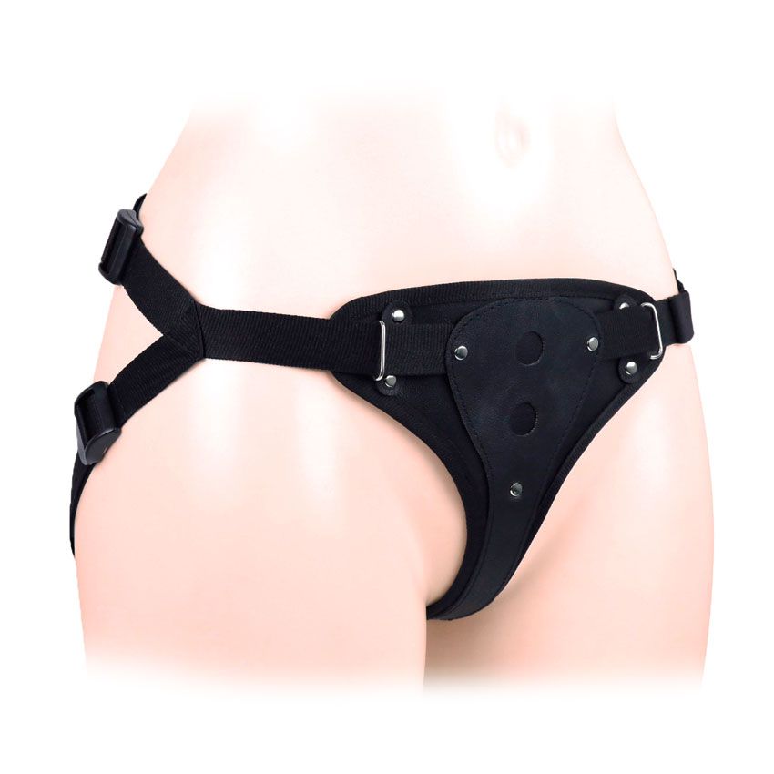 Черный пояс-трусики в комплекте с коннектором и насадкой 4