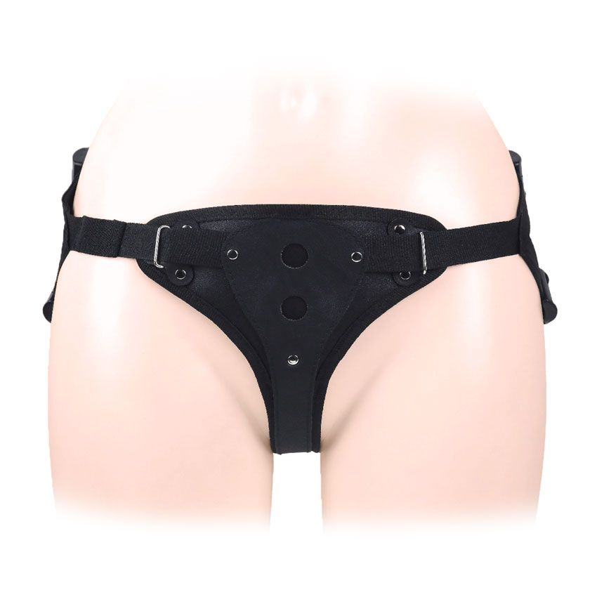Черный пояс-трусики в комплекте с коннектором и насадкой 1