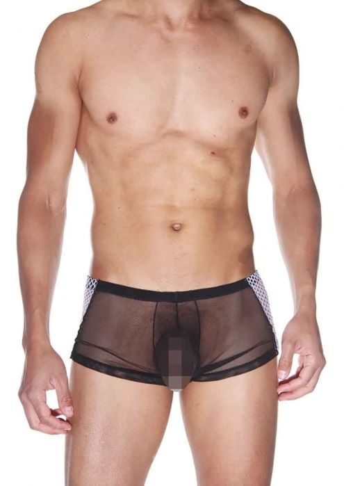 Мужские трусы-боксеры из полупрозрачной сетки 1