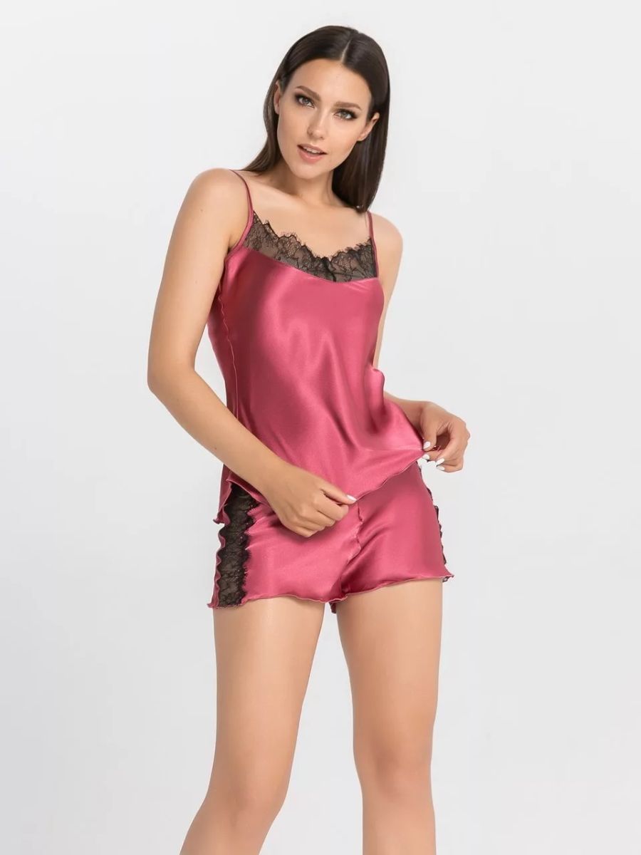 Пижамный комплект из искусственного шелка 3