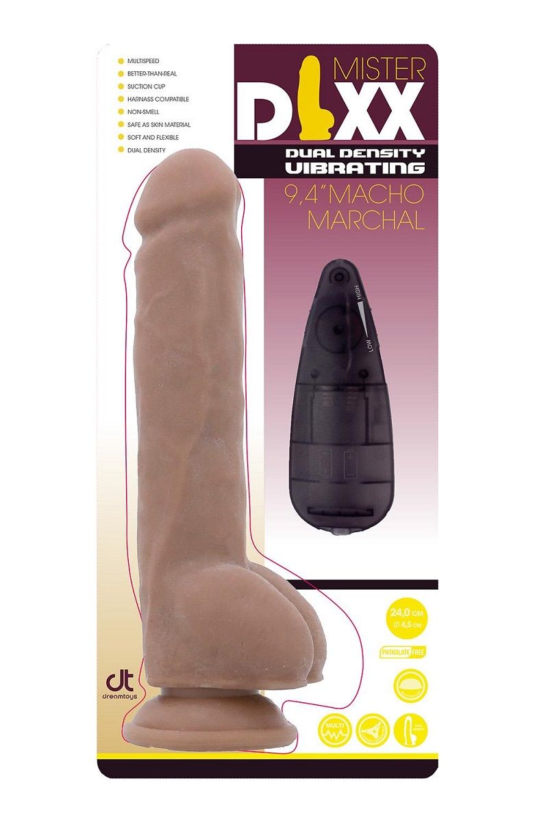 Телесный вибромассажер MACHO MARSHAL - 23,5 см. 3