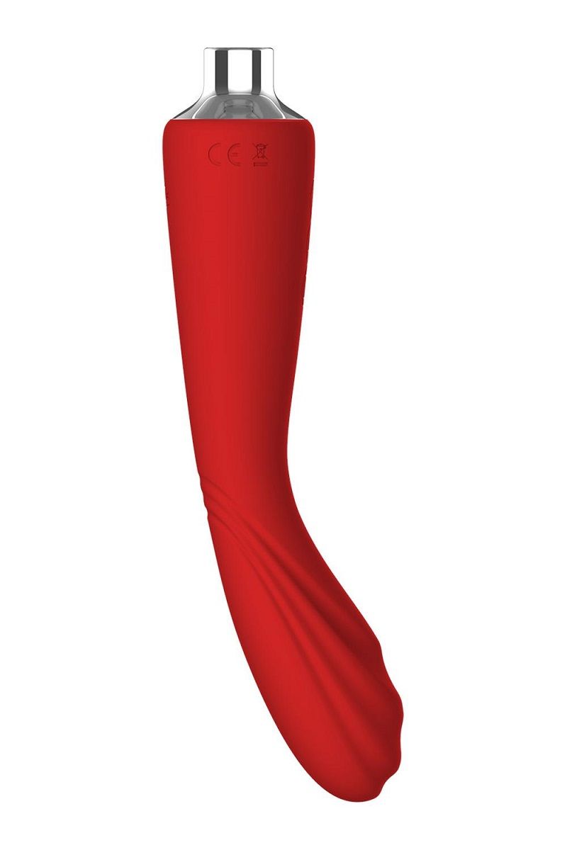 Красный двойной стимулятор Georgia - вибратор и вакуумная помпа 14