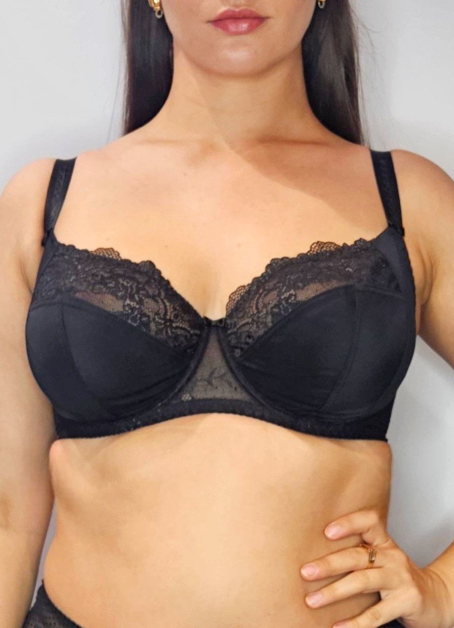 Бюстгальтер на косточках с мягкими чашками plus size и кружевом 6