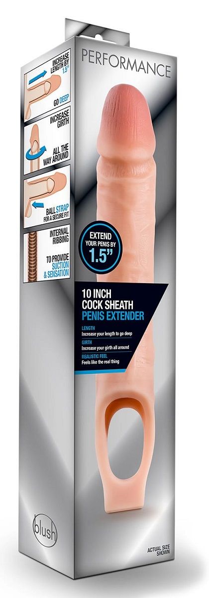 Телесная насадка на пенис 10 Inch Cock Sheath Extender - 25 см. 2