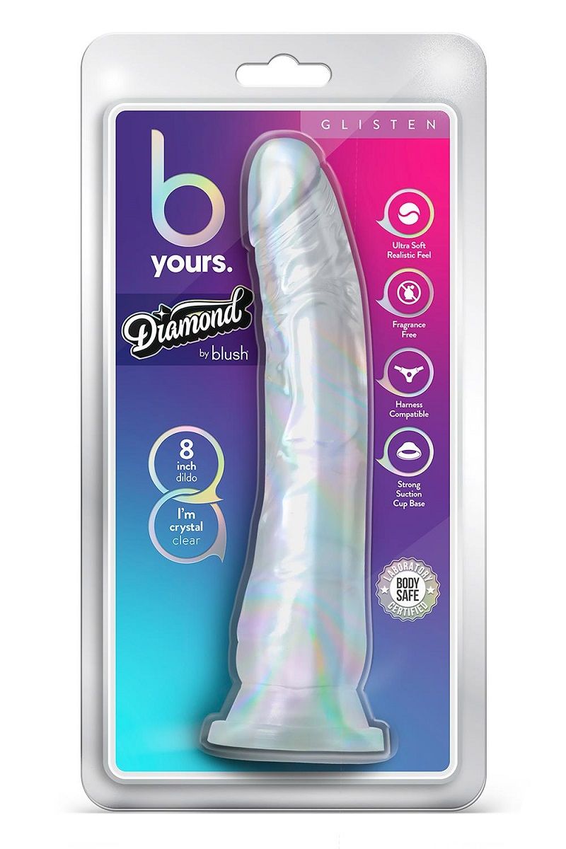 Прозрачный фаллоимитатор-реалистик Glisten - 22,2 см. 3