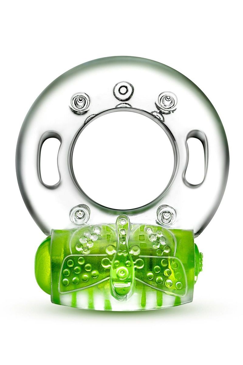 Зеленое эрекционное виброкольцо Arouser Vibrating C-Ring 2