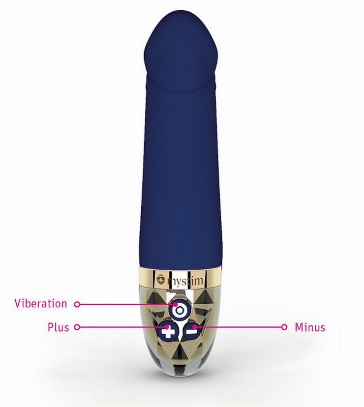 Синий вибратор для G-точки Real Deal Neal - 16,5 см. 3