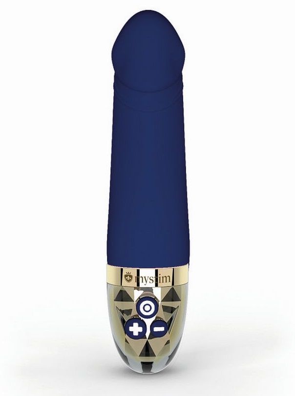 Синий вибратор для G-точки Real Deal Neal - 16,5 см. 1