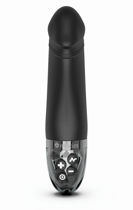 Черный вибратор с электростимуляцией Real Deal Neal - 16,5 см. 2