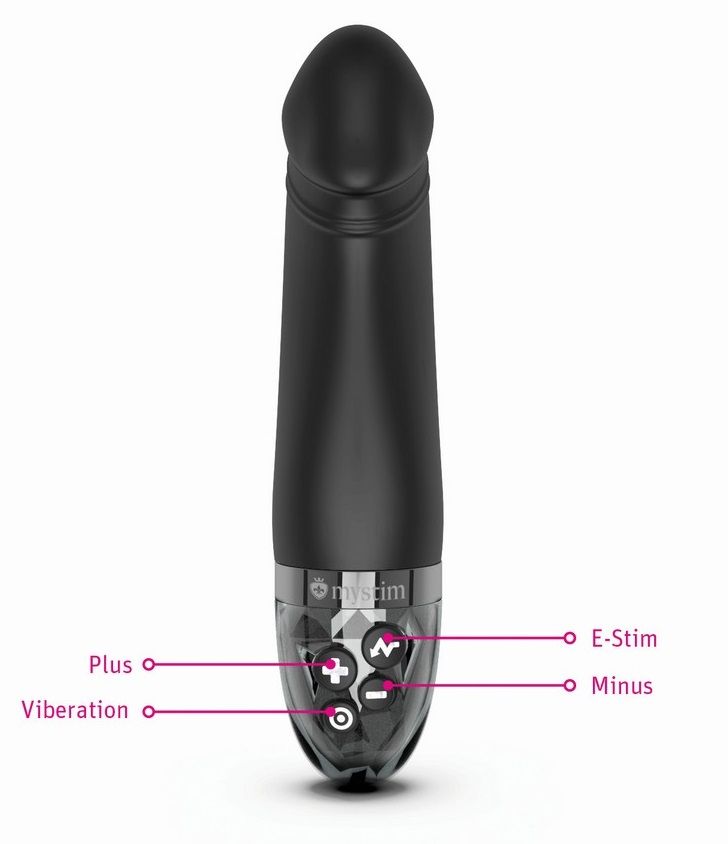 Черный вибратор с электростимуляцией Real Deal Neal - 16,5 см. 5