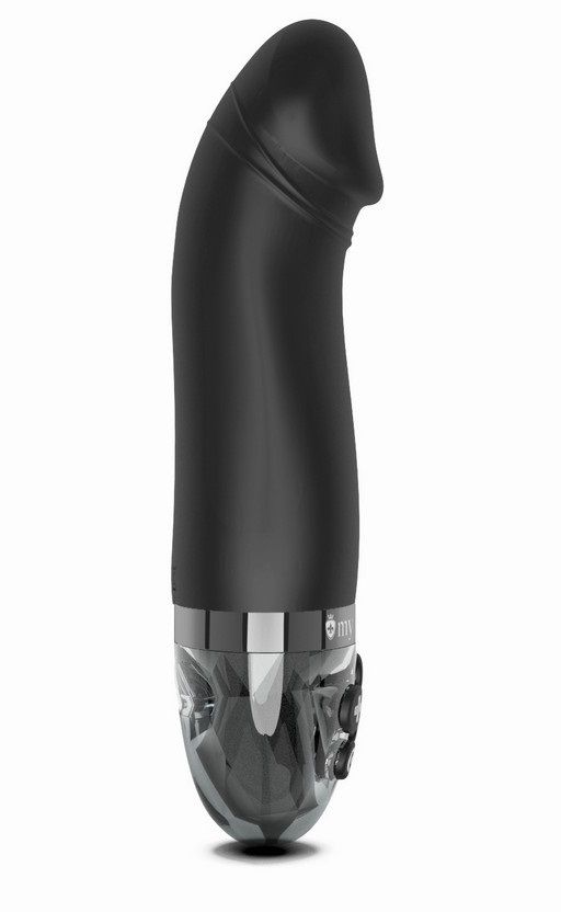 Черный вибратор с электростимуляцией Real Deal Neal - 16,5 см. 1