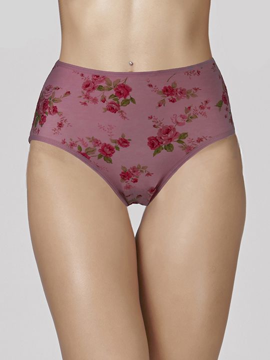 Высокие трусики Charming с розочками 3