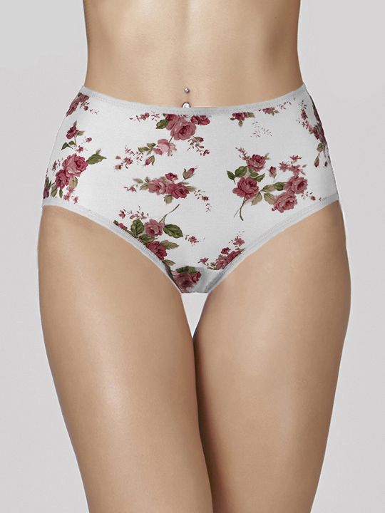 Высокие трусики Charming с розочками 7