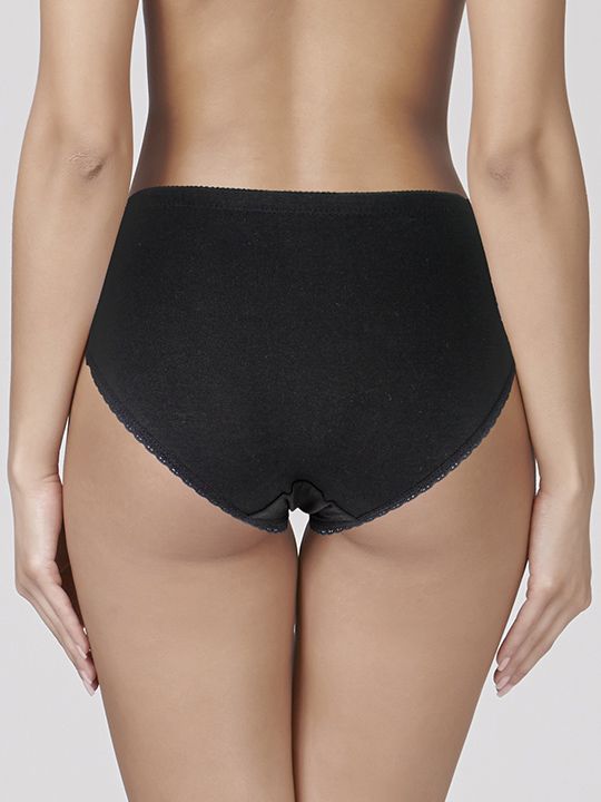 Трусы-слип с завышенной линией талии из хлопковой ткани 2