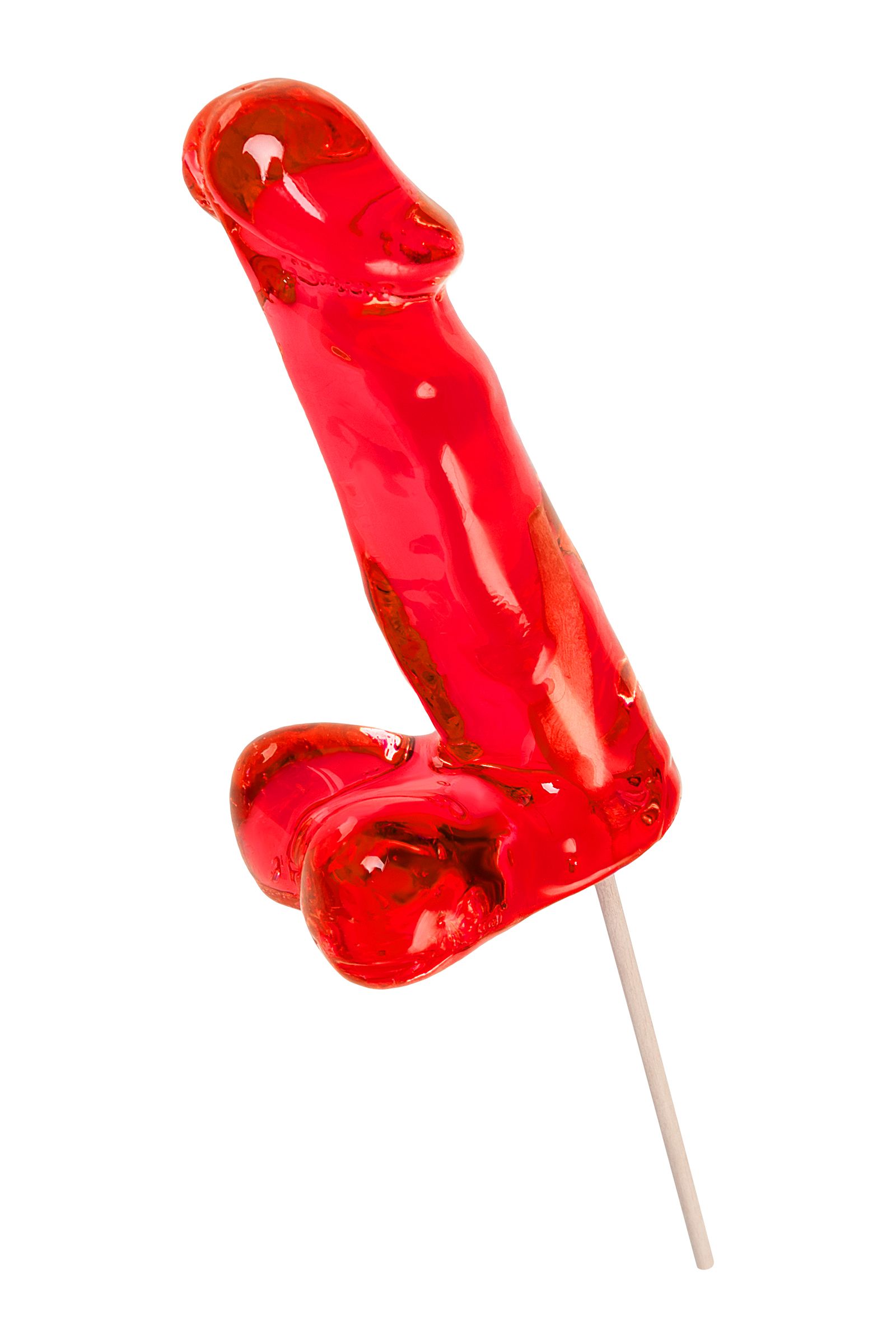 Красный леденец в форме члена со вкусом виски - 173 гр. 4