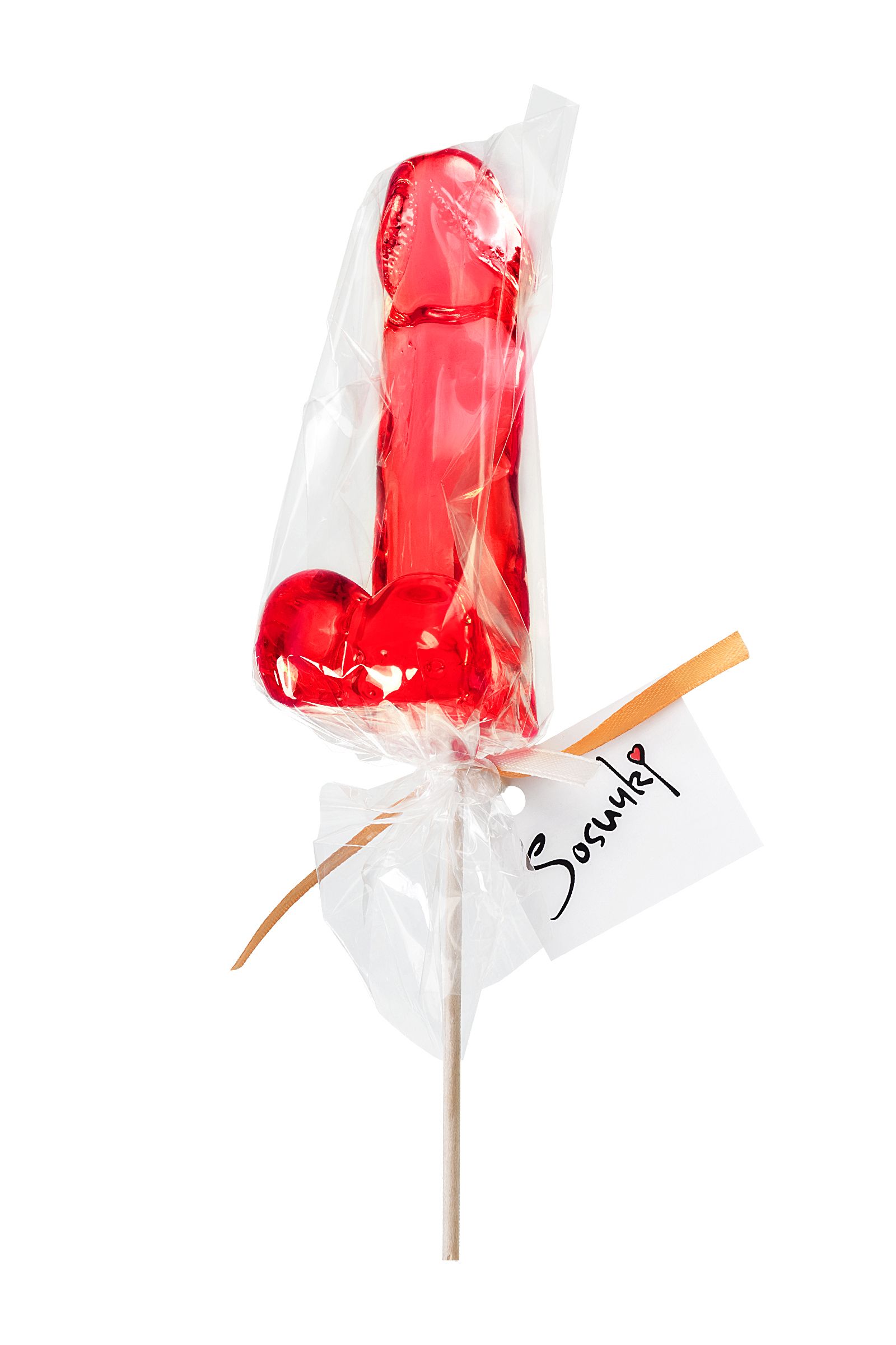 Красный леденец в форме члена со вкусом виски - 173 гр. 7