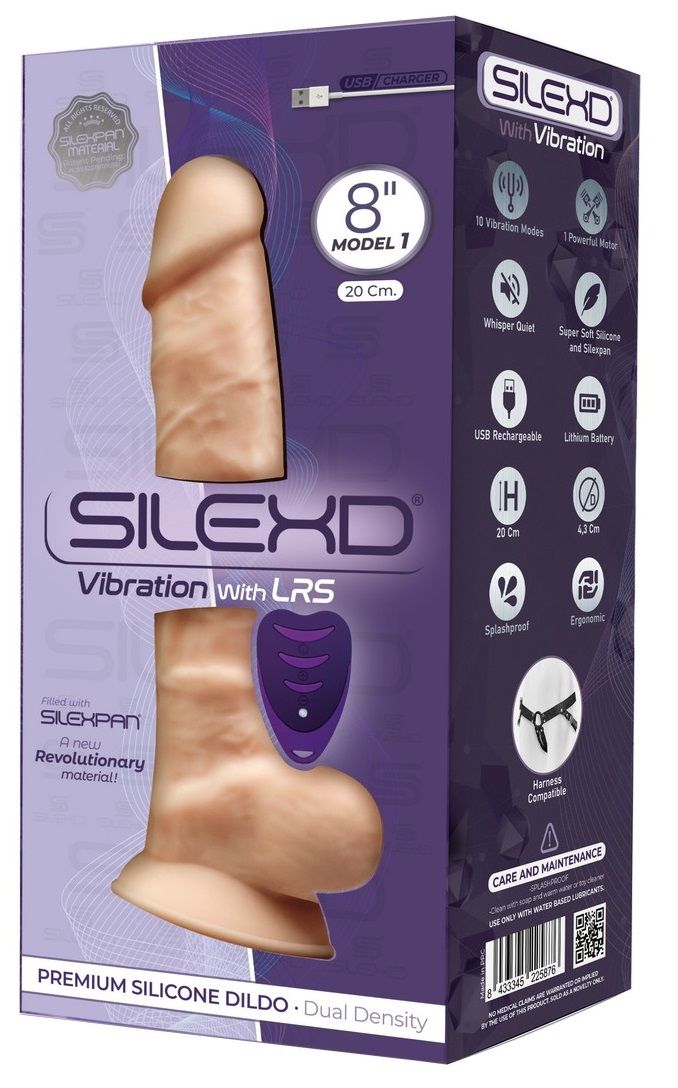 Телесный вибростимулятор-реалистик Model 1 с пультом ДУ - 20 см. 3