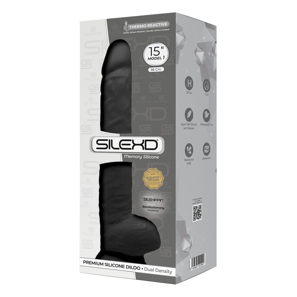 Черный фаллоимитатор-гигант Model 1 - 38 см. 2