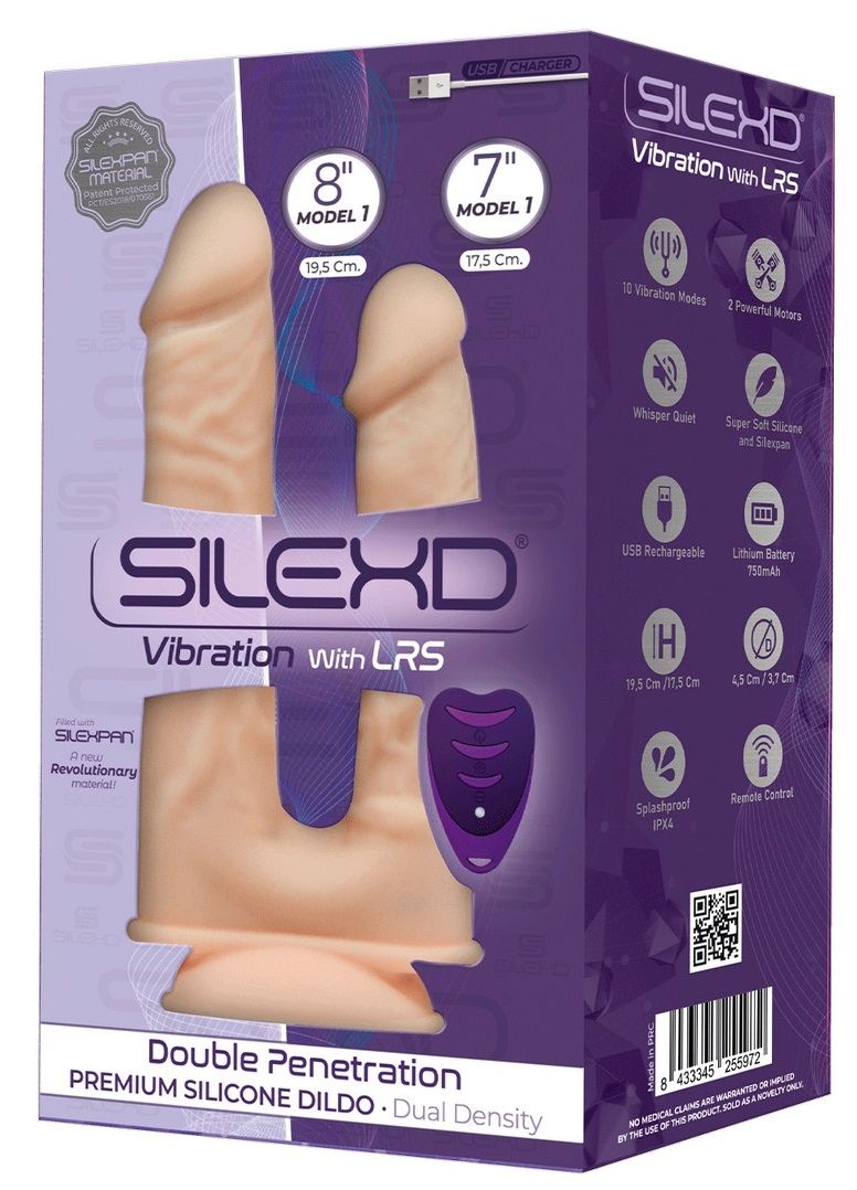 Телесный анально-вагинальный вибромассажер Model 1 с пультом ДУ 2